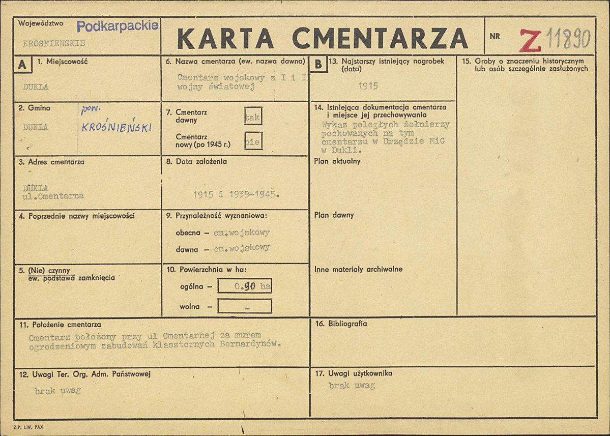 Karta cmentarza, skan nr 1