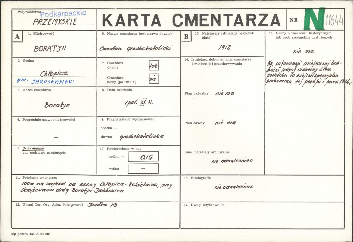 Karta cmentarza, skan nr 1