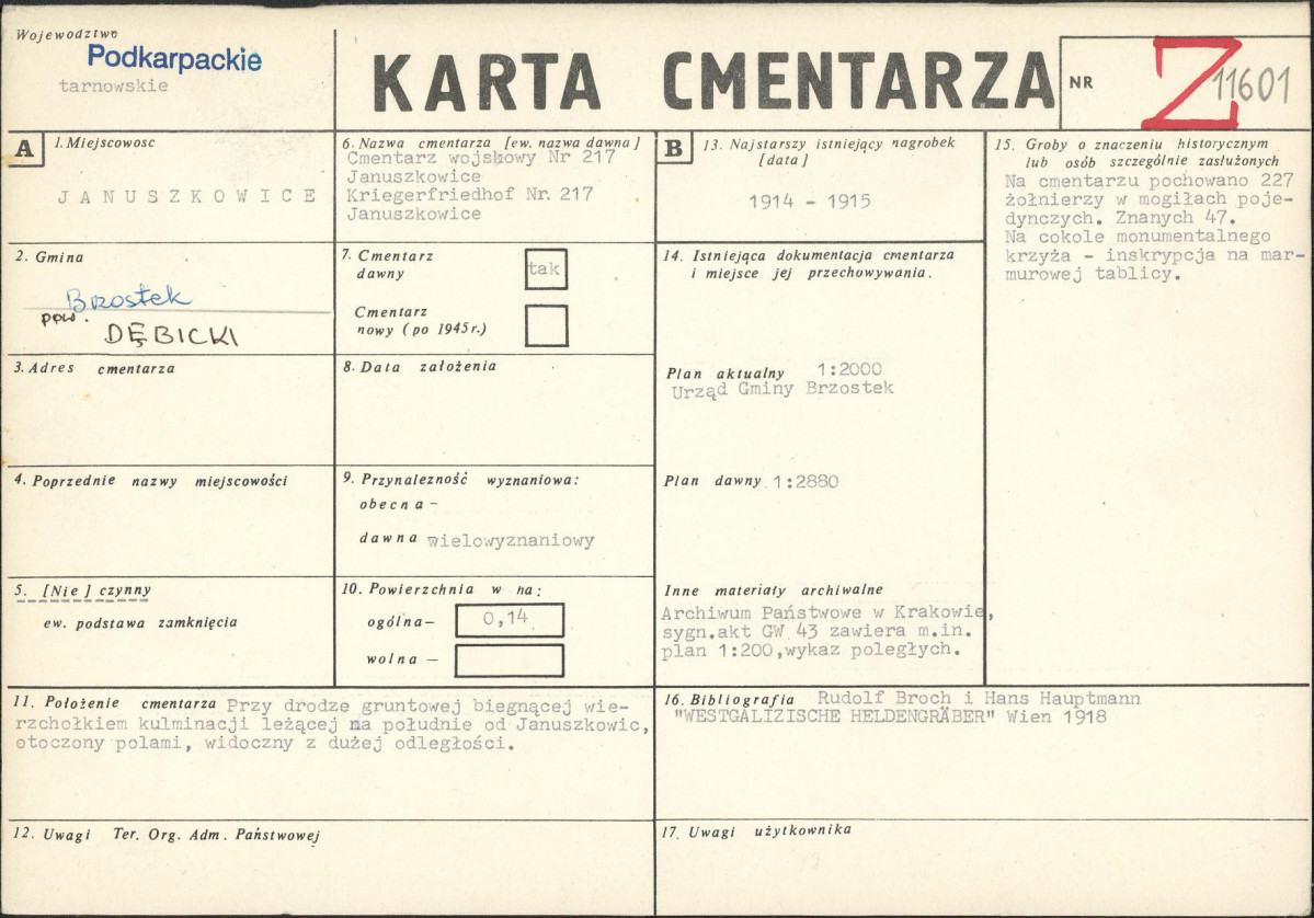 Karta cmentarza, skan nr 1