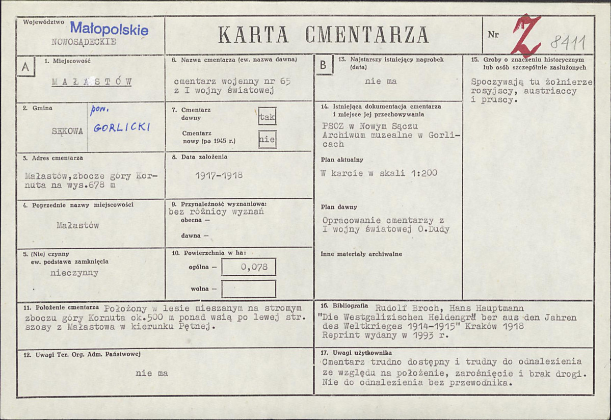 Karta cmentarza, skan nr 1
