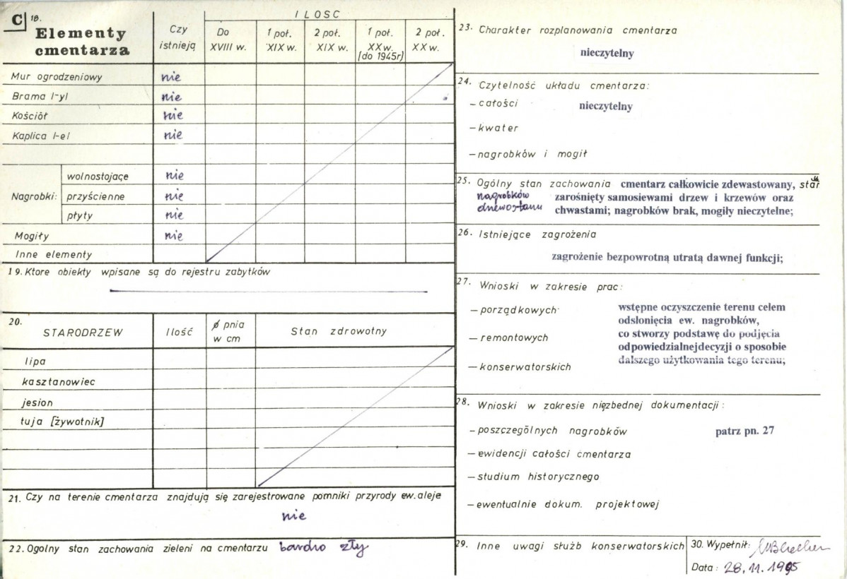 Karta cmentarza, skan nr 2