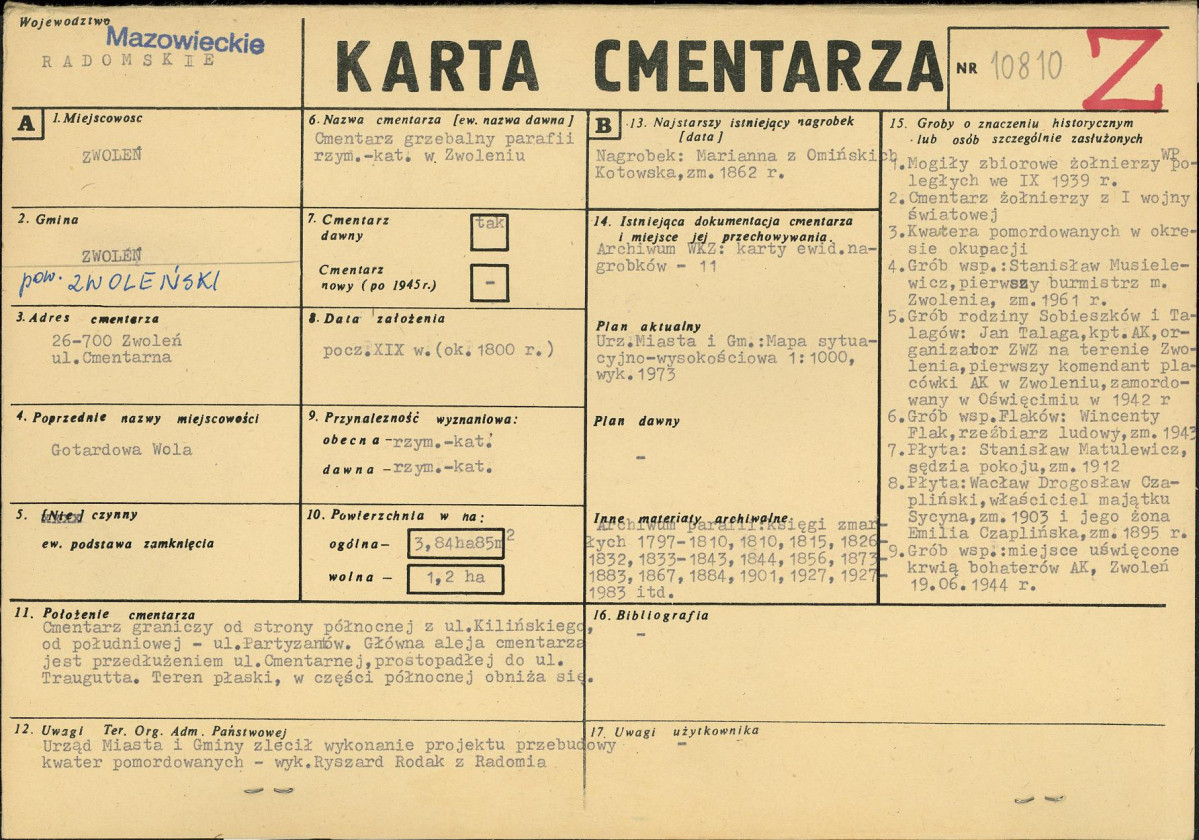 Karta cmentarza, skan nr 1