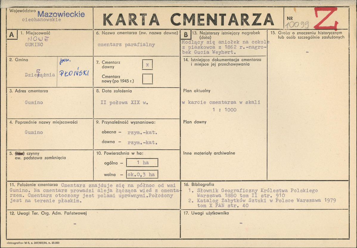 Karta cmentarza, skan nr 1
