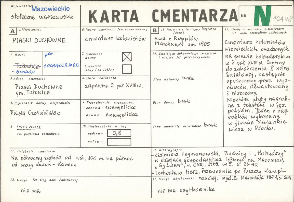Karta cmentarza, skan nr 1