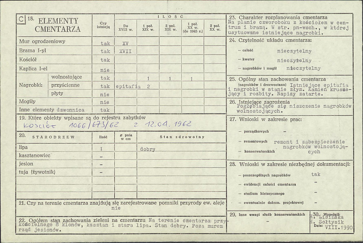 KC - Karta cmentarza, skan nr 2