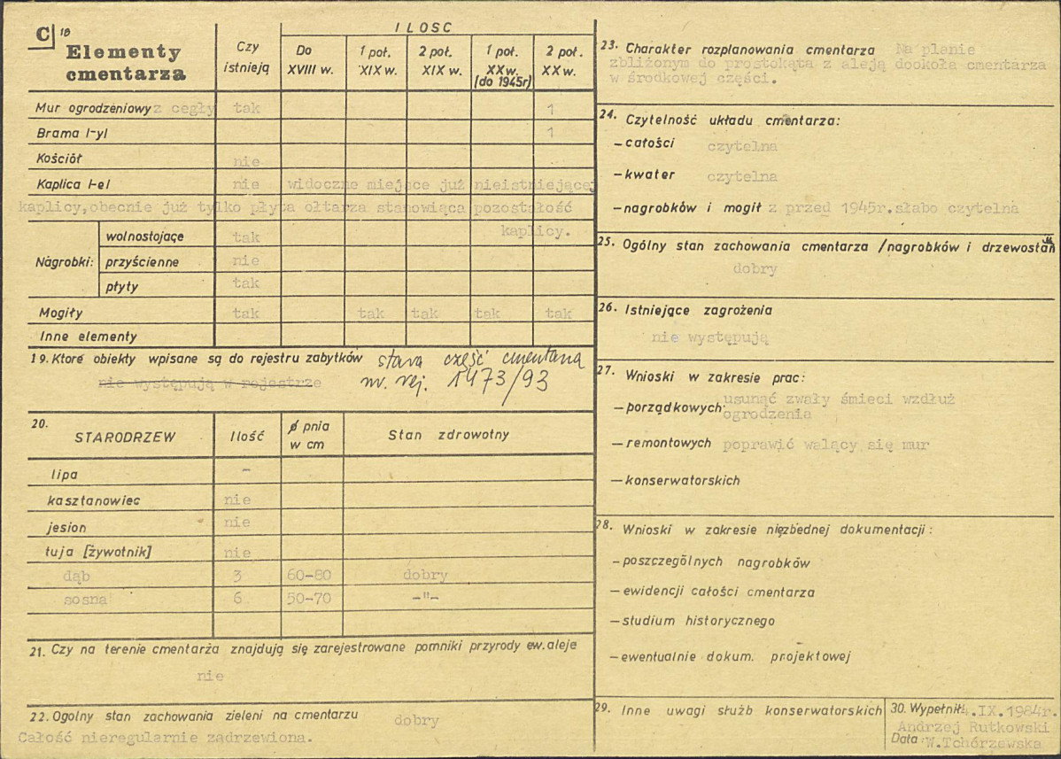 KC - Karta cmentarza, skan nr 2