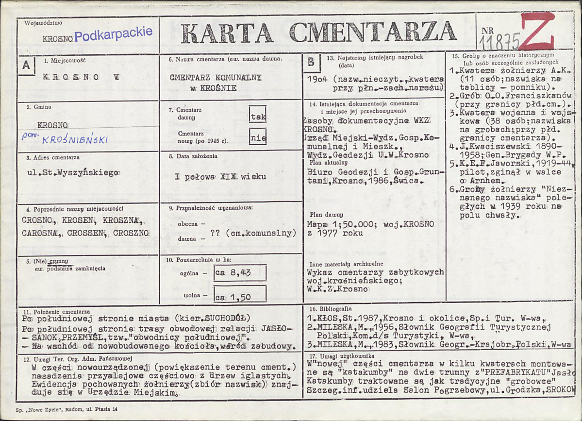 Karta cmentarza, skan nr 1