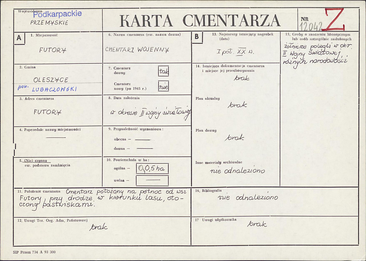 Karta cmentarza, skan nr 1