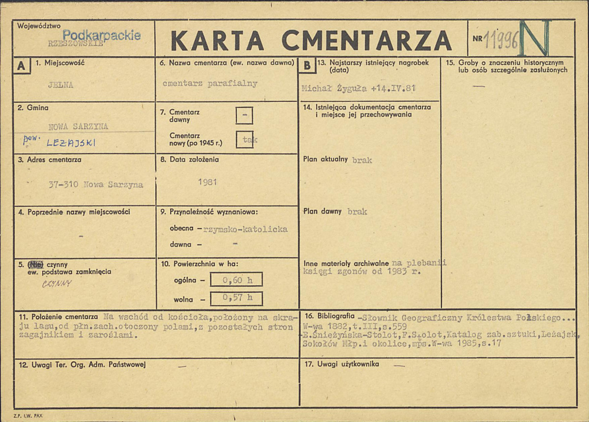 Karta cmentarza, skan nr 1