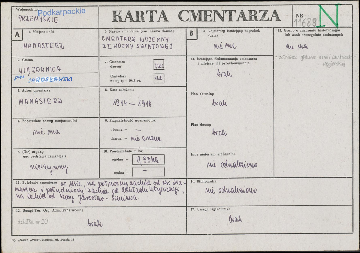 Karta cmentarza, skan nr 1