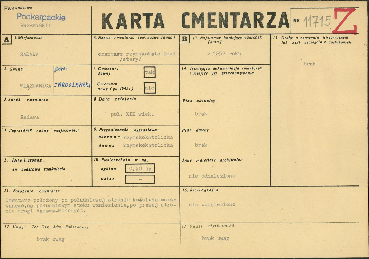 Karta cmentarza, skan nr 1