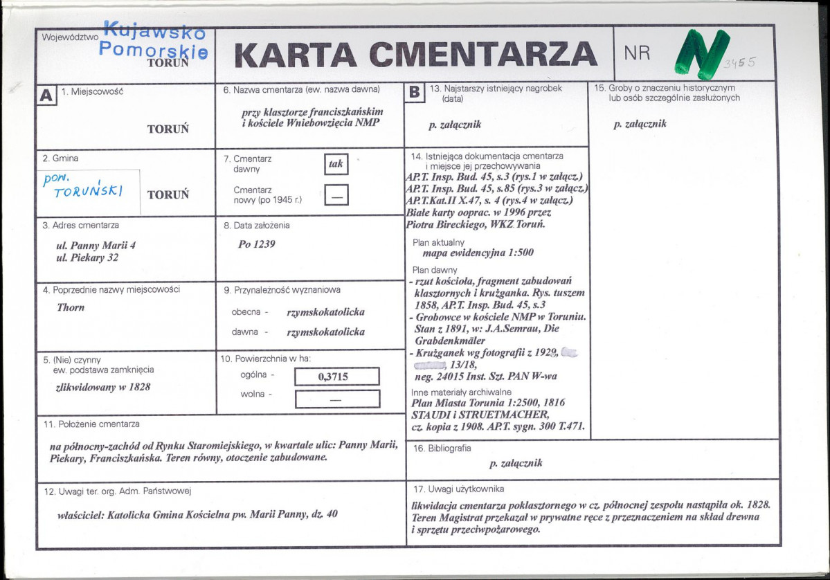 Karta cmentarza, skan nr 1