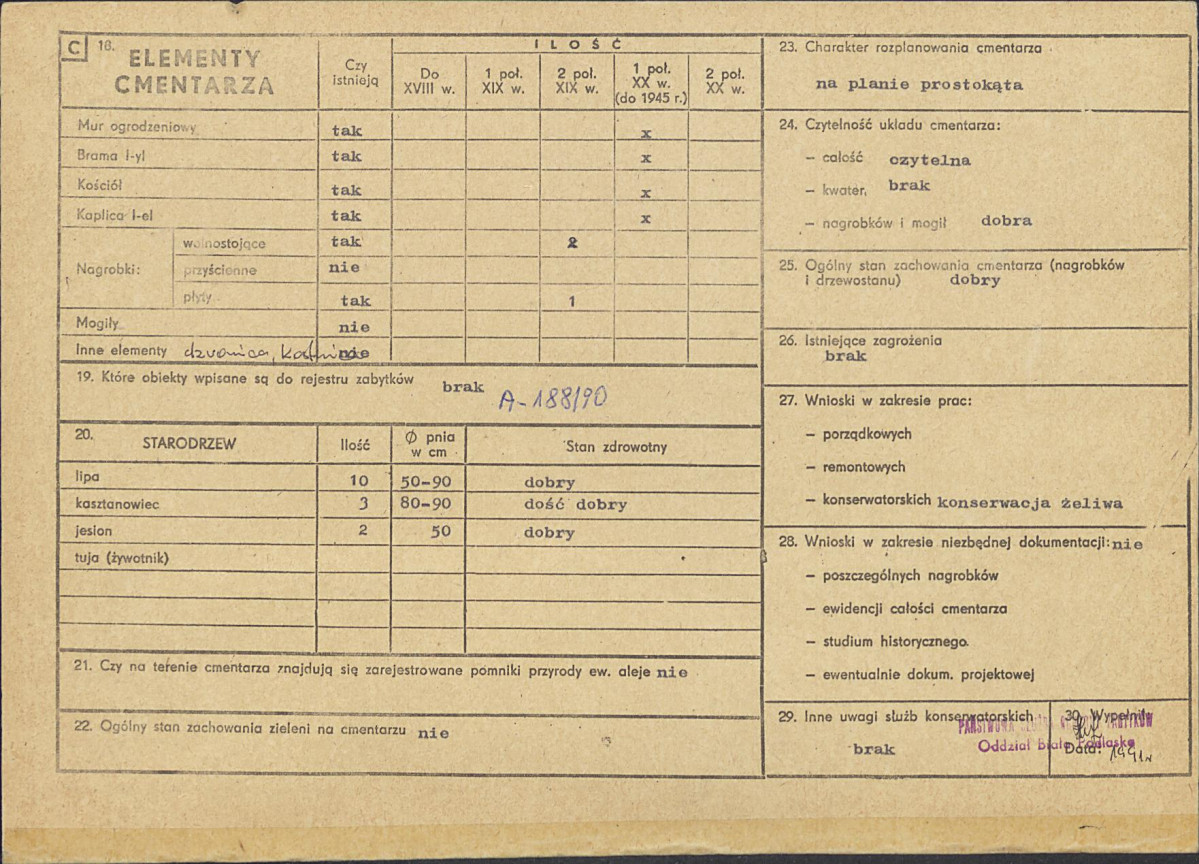 KC - Karta cmentarza, skan nr 2