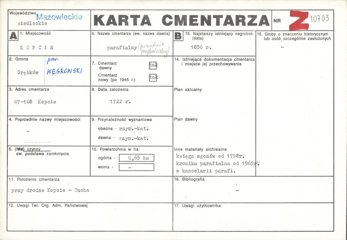 Karta cmentarza, skan nr 1