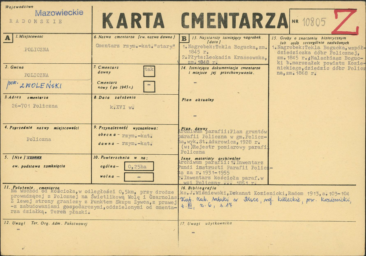 Karta cmentarza, skan nr 1