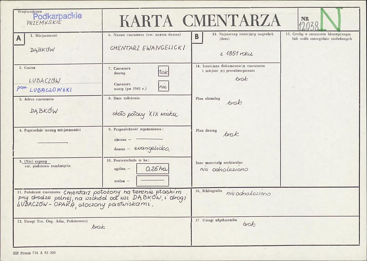 Karta cmentarza, skan nr 1