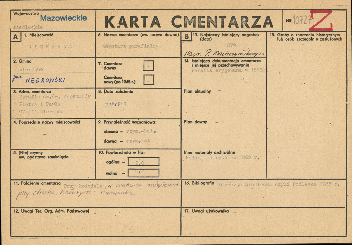 Karta cmentarza, skan nr 1