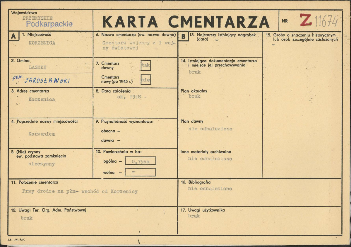 Karta cmentarza, skan nr 1