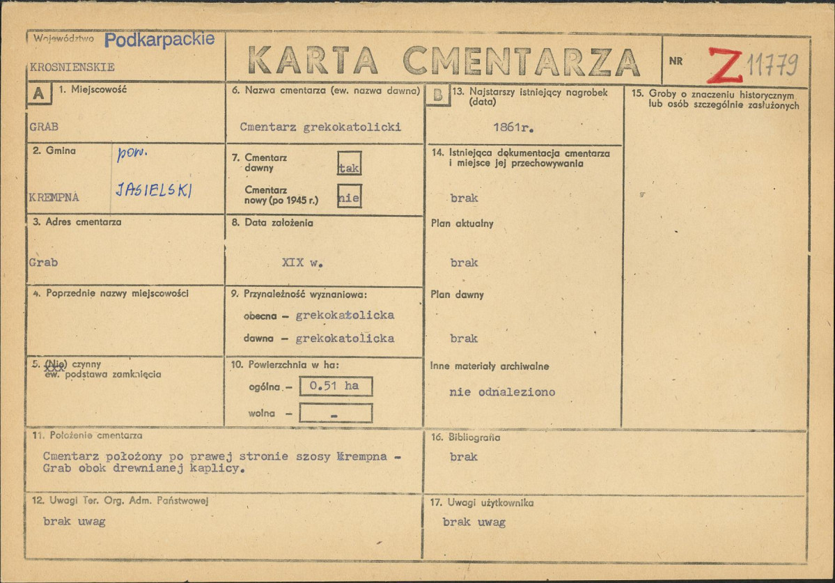 Karta cmentarza, skan nr 1