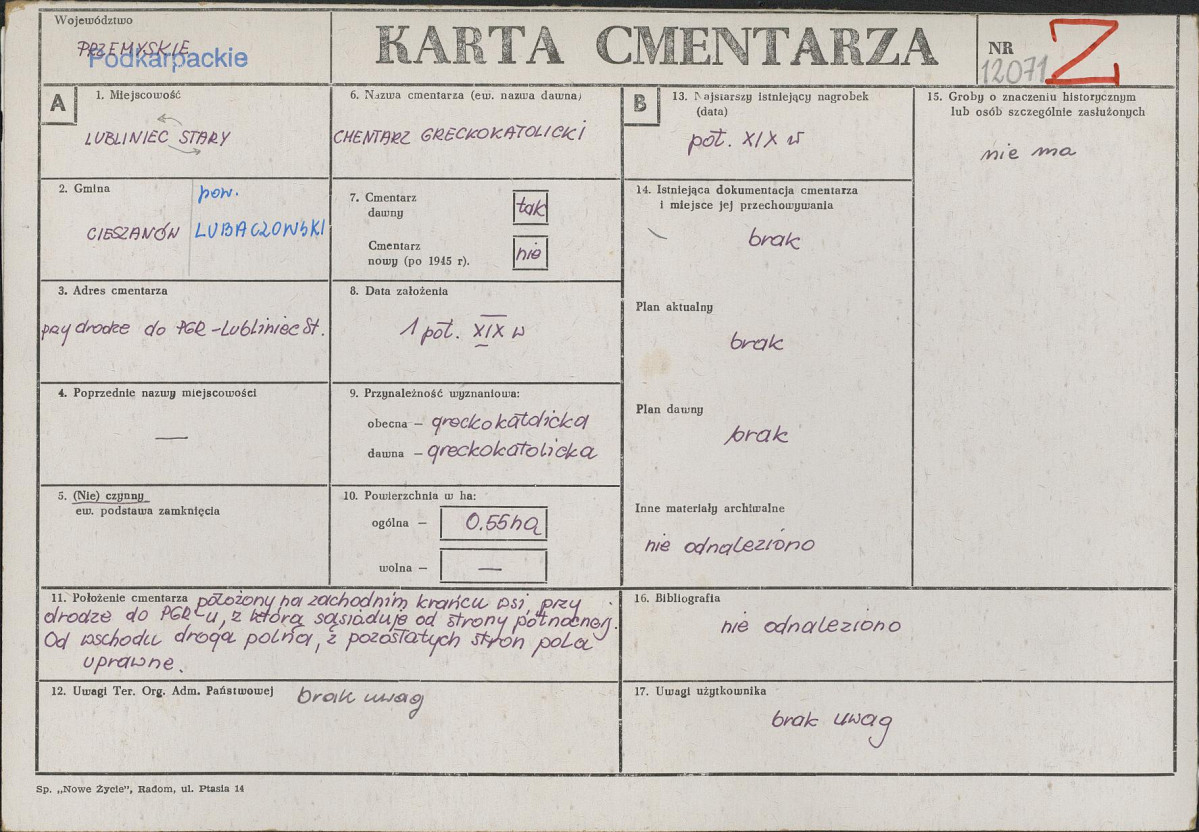 Karta cmentarza, skan nr 1