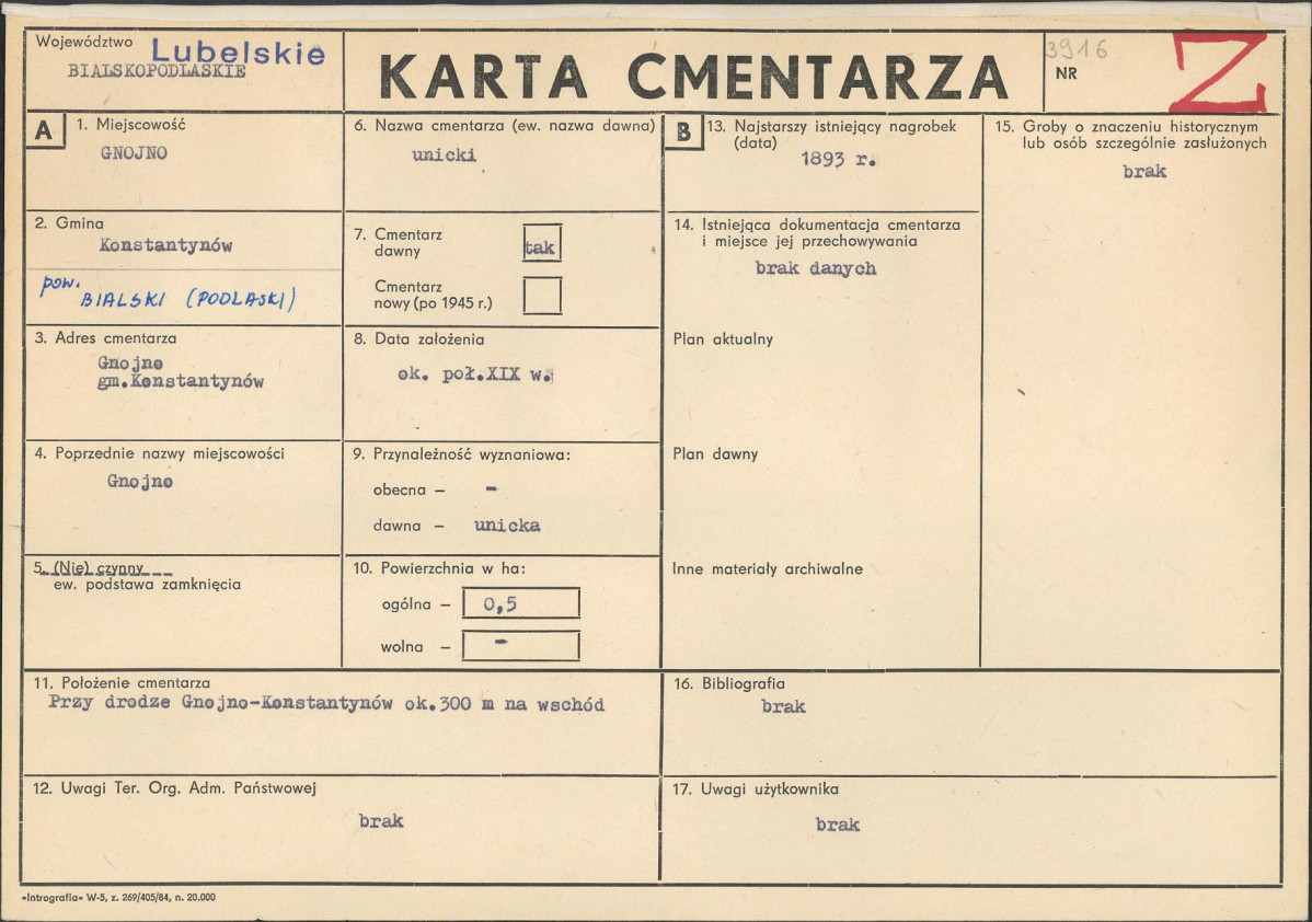 Karta cmentarza, skan nr 1