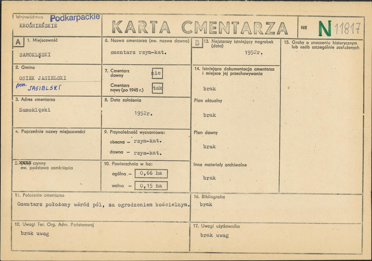 Karta cmentarza, skan nr 1