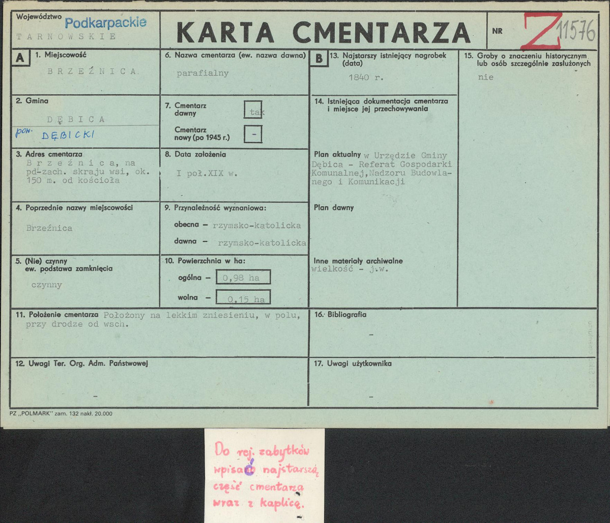 Karta cmentarza, skan nr 1