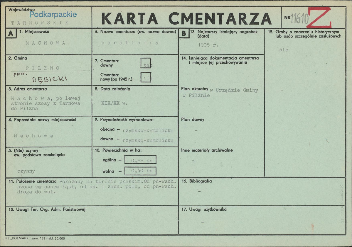 Karta cmentarza, skan nr 1