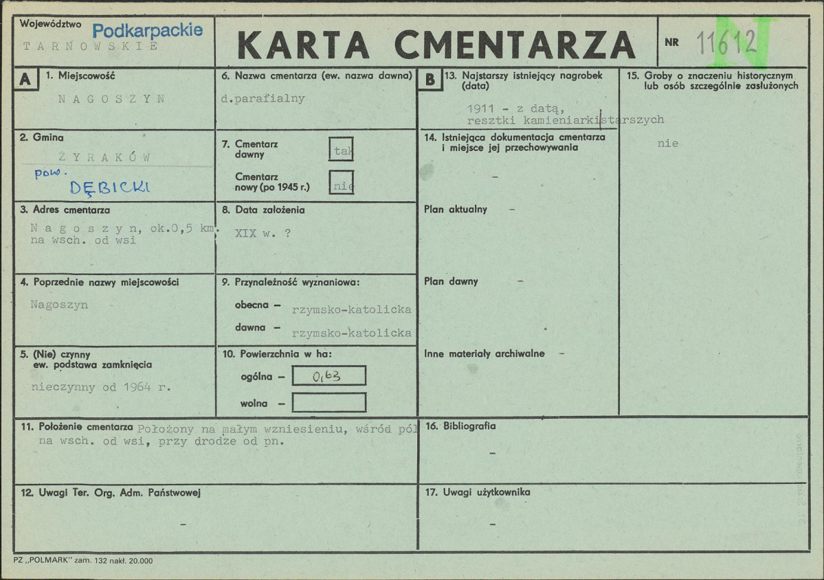 Karta cmentarza, skan nr 1