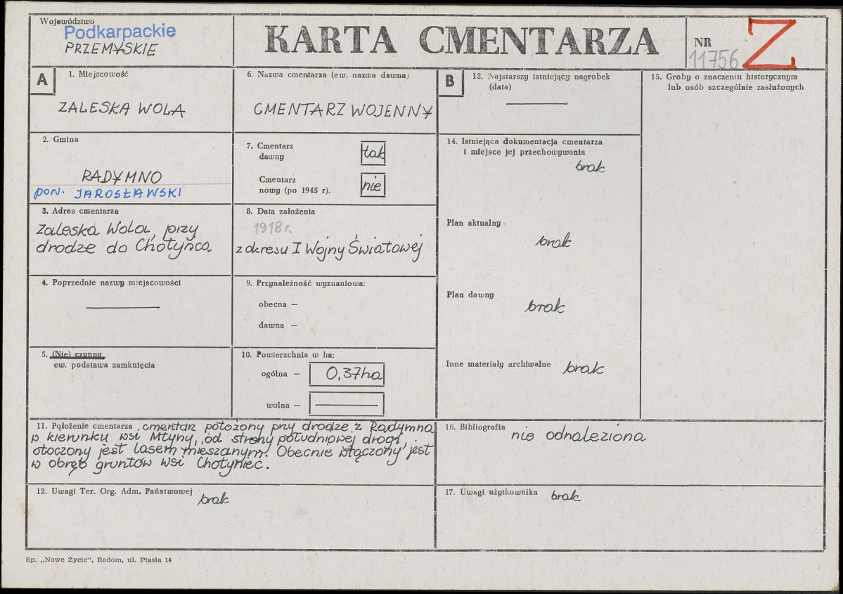 Karta cmentarza, skan nr 1