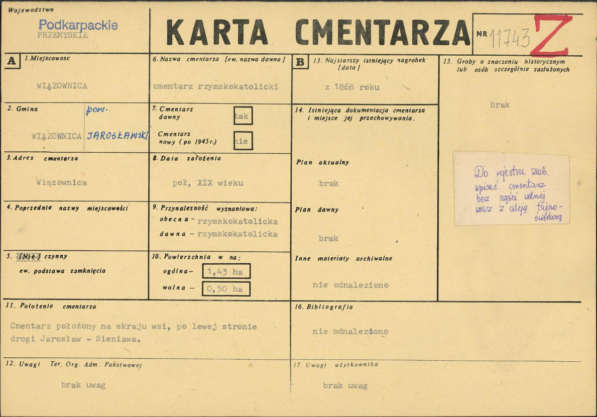 Karta cmentarza, skan nr 1
