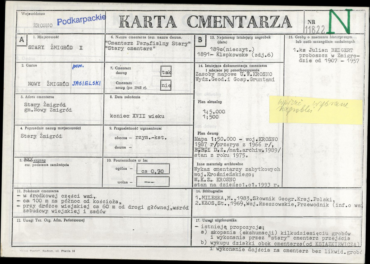 Karta cmentarza, skan nr 1