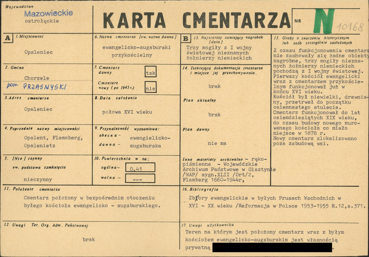 Karta cmentarza, skan nr 1