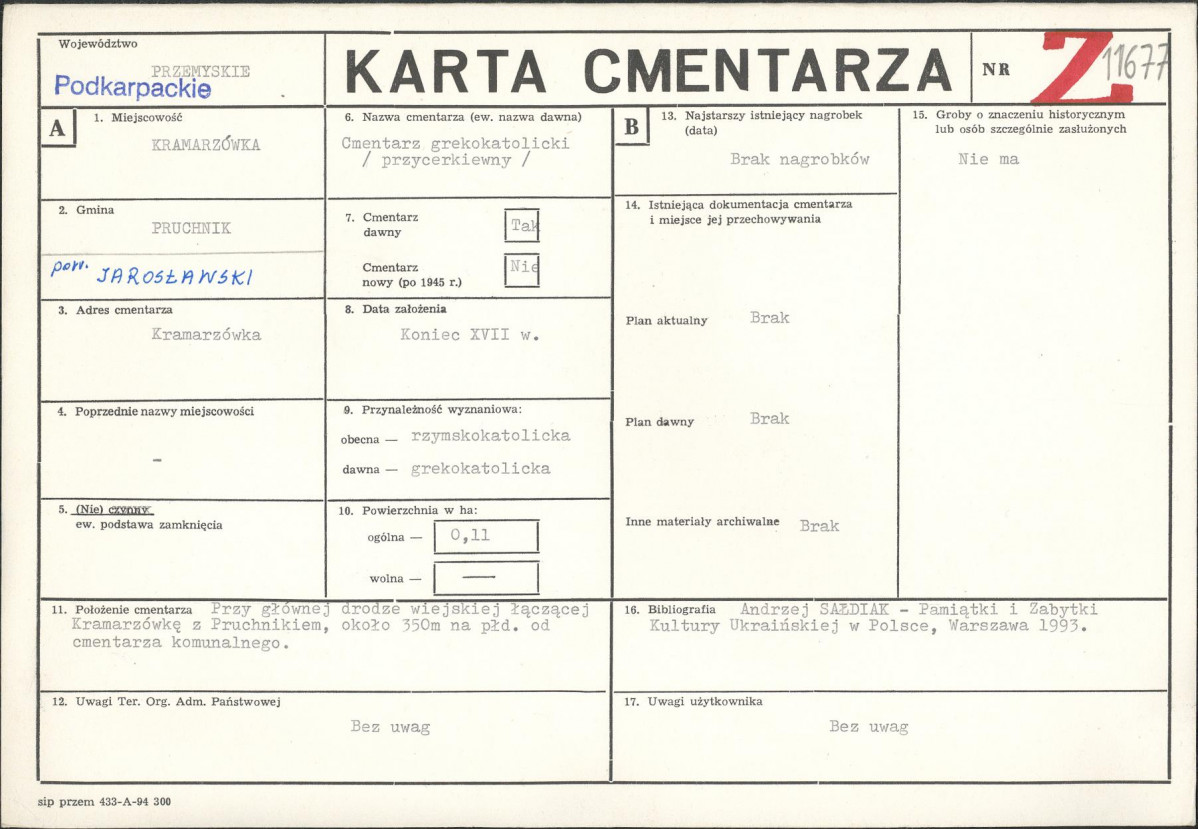 Karta cmentarza, skan nr 1