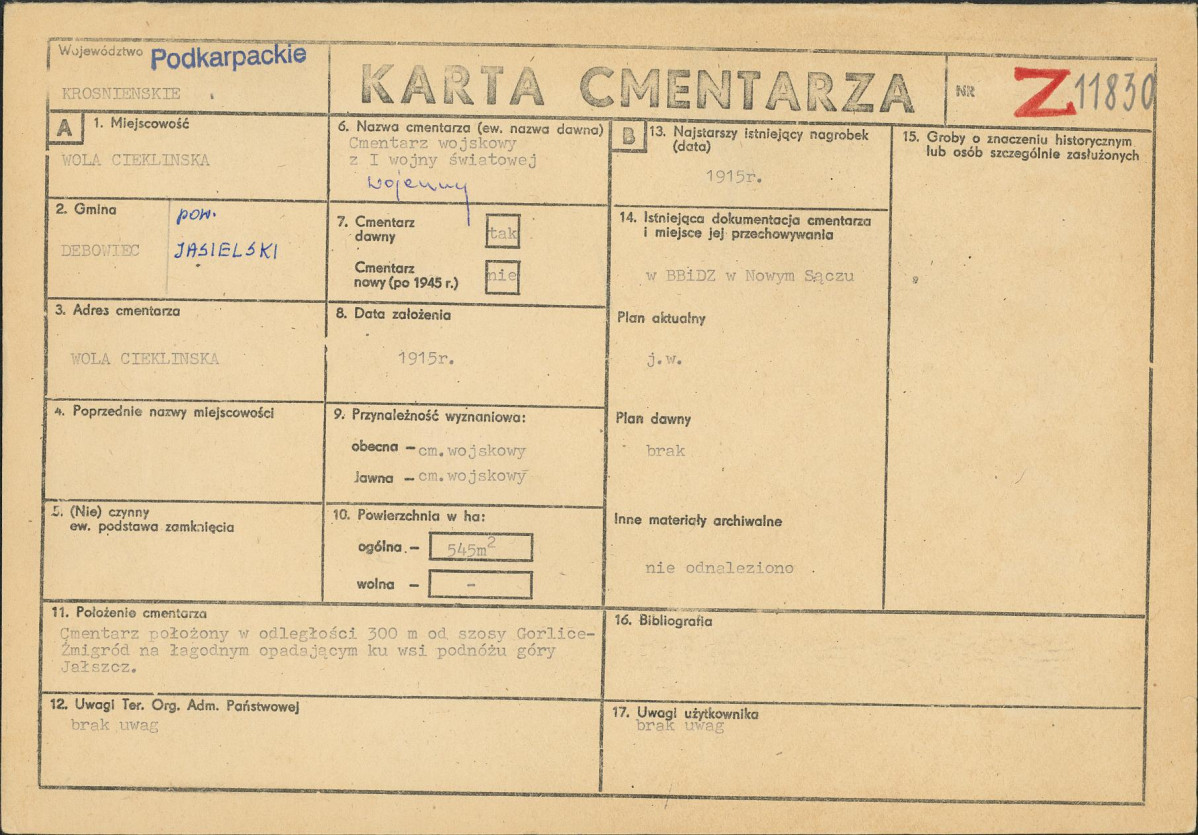 Karta cmentarza, skan nr 1