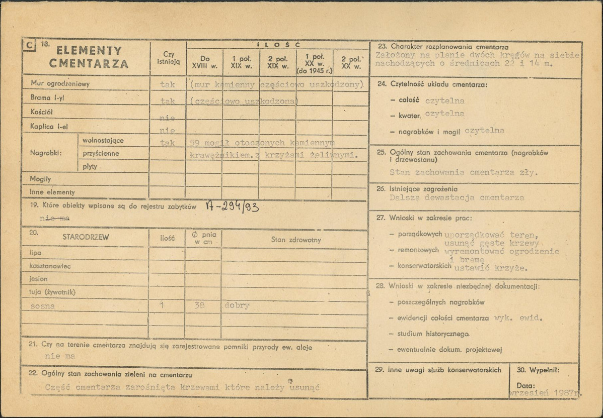 Karta cmentarza, skan nr 2