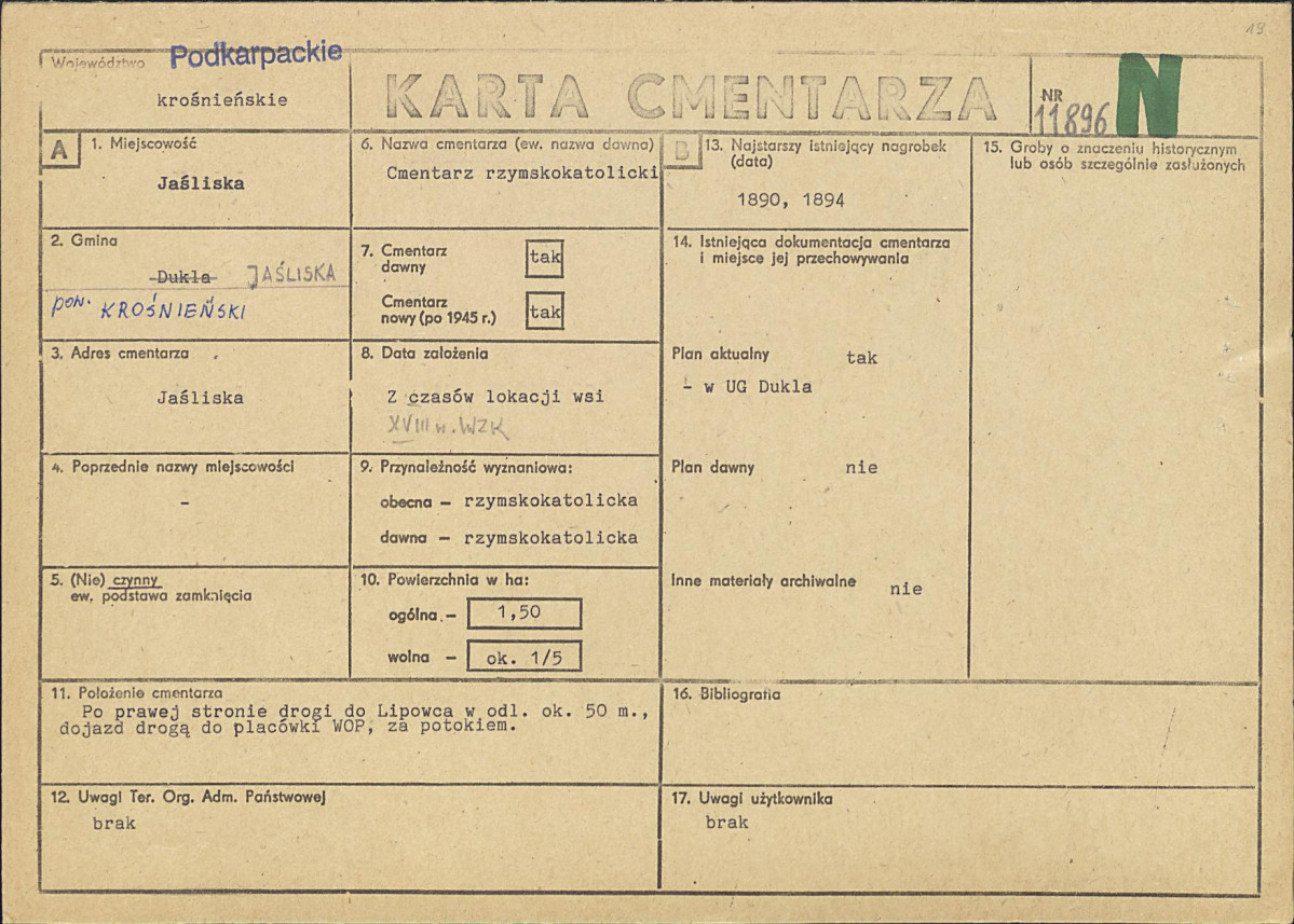 Karta cmentarza, skan nr 1
