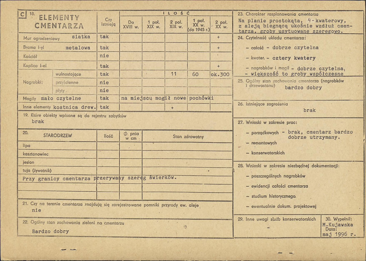Karta cmentarza, skan nr 2