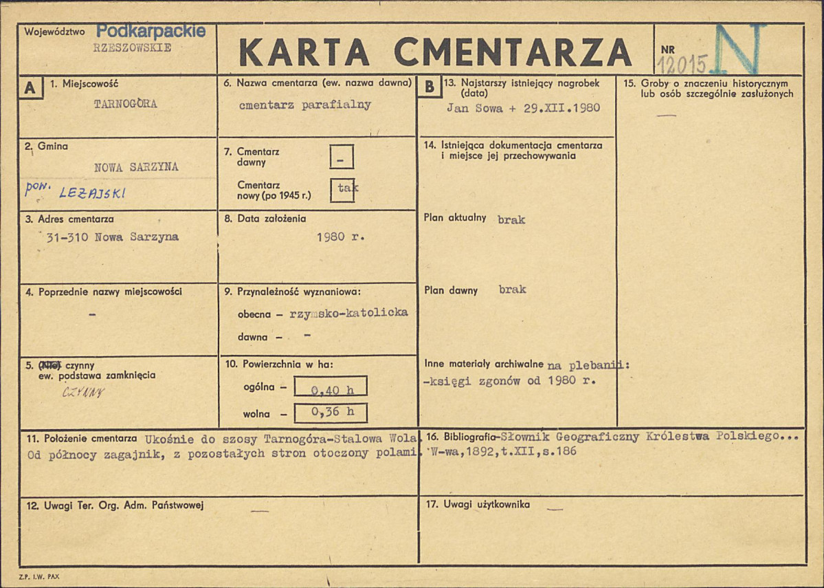 Karta cmentarza, skan nr 1