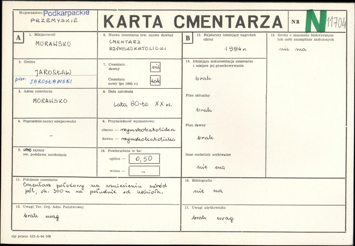 Karta cmentarza, skan nr 1