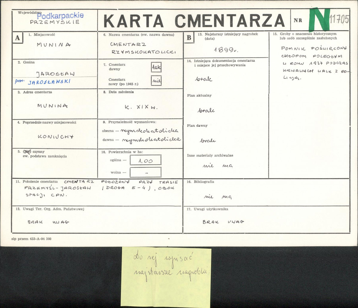 Karta cmentarza, skan nr 1