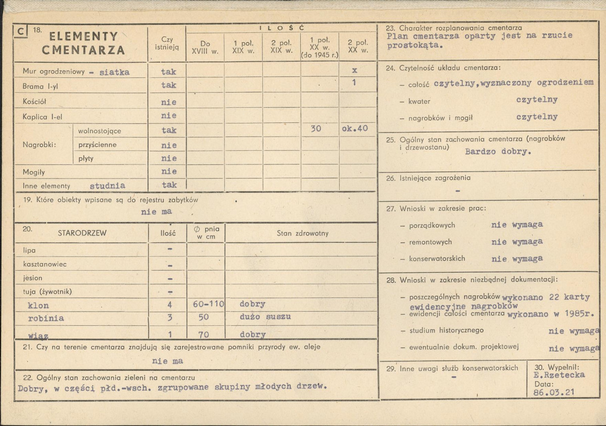 Karta cmentarza, skan nr 2