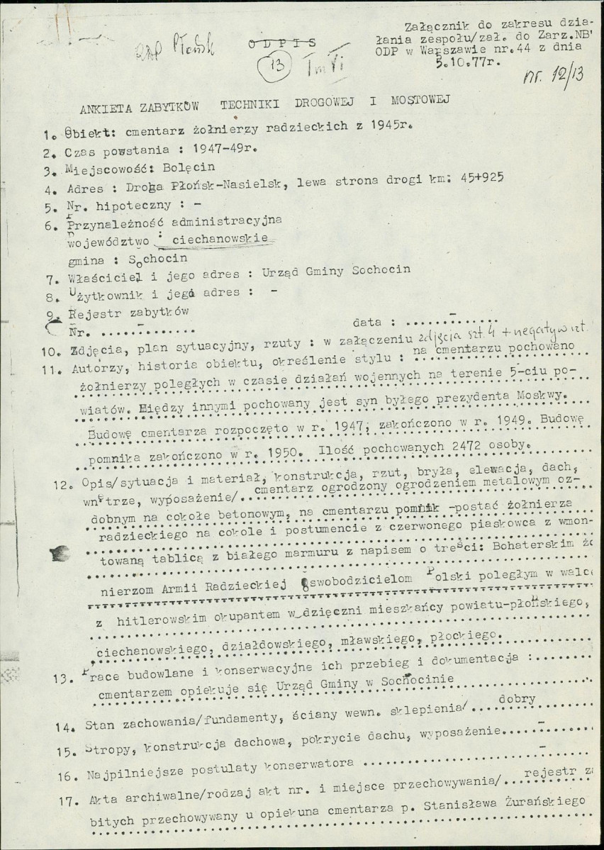 Karta cmentarza, skan nr 15