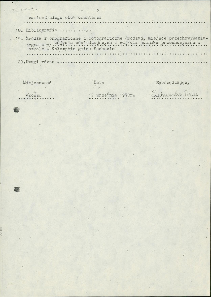 Karta cmentarza, skan nr 16