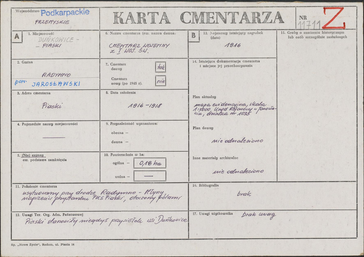 Karta cmentarza, skan nr 1