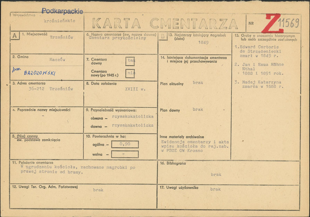 Karta cmentarza, skan nr 1
