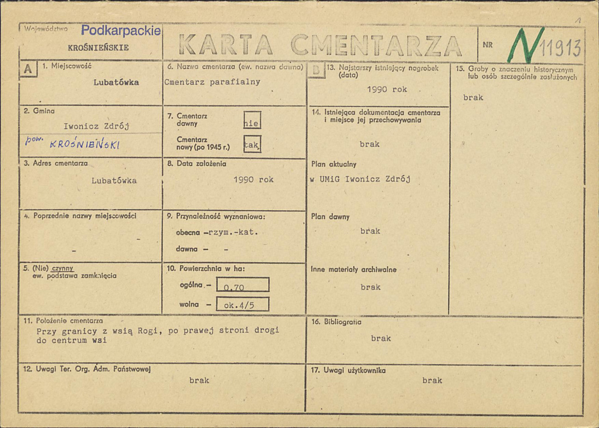 Karta cmentarza, skan nr 1