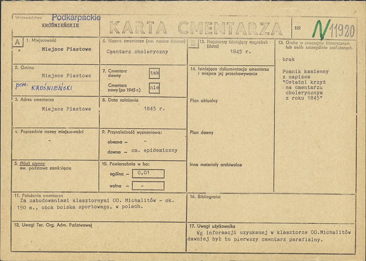 Karta cmentarza, skan nr 1