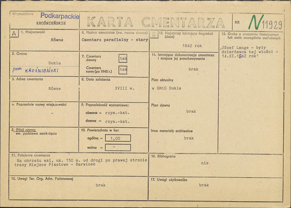 Karta cmentarza, skan nr 1