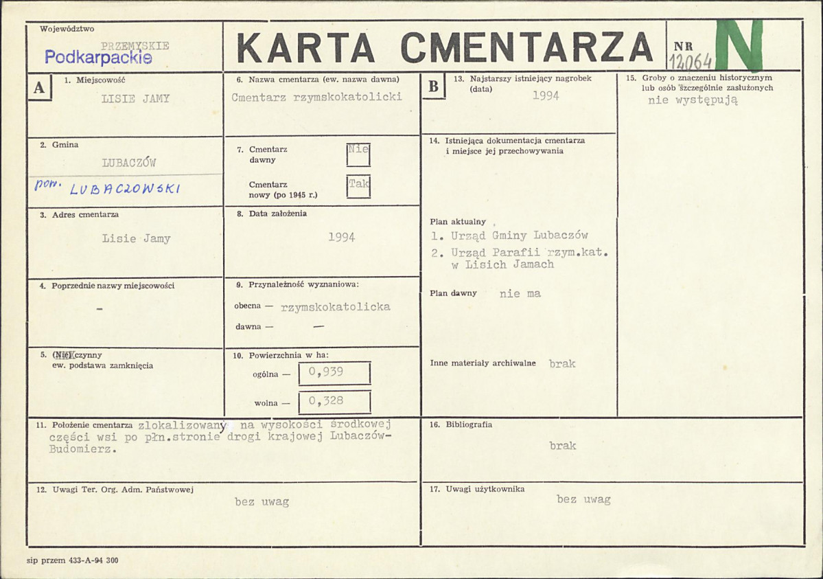 Karta cmentarza, skan nr 1